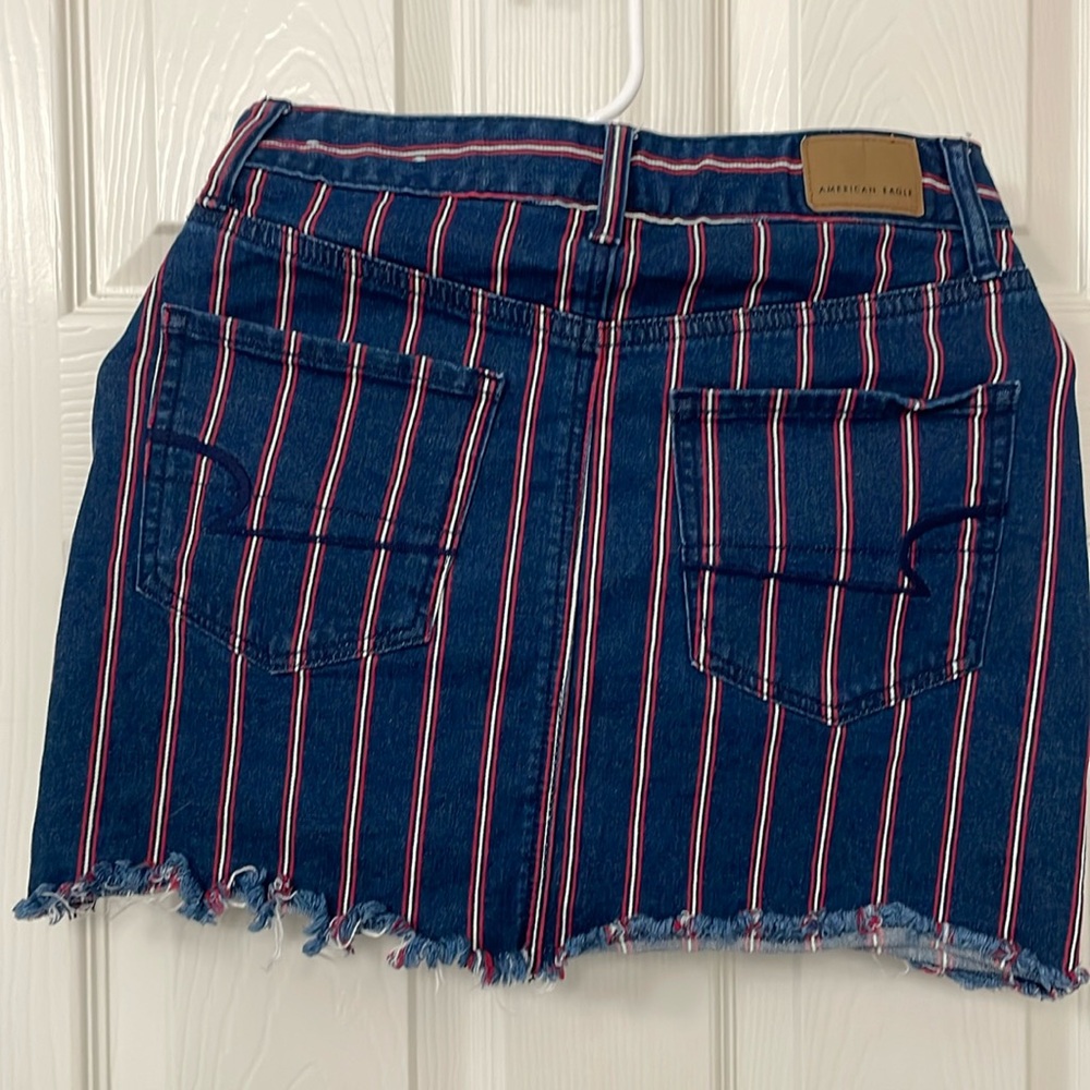 American eagle hi-rise mini denim skirt